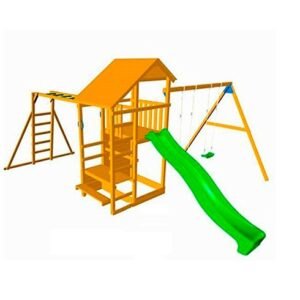 Parque infantil MASGAMES TEIDE con columpio doble y puente mono