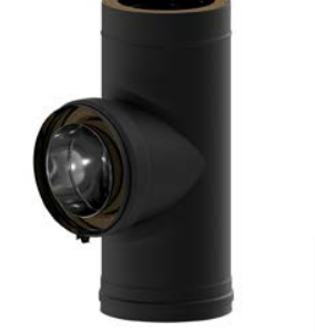 Te a 90º Exoblack doble pared
