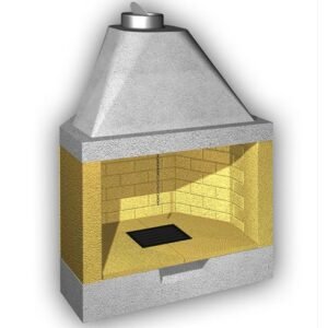 Chimenea abierta de leña mod. GK 140 RF