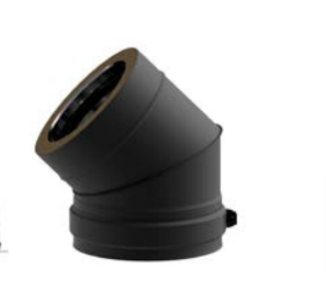 Codo a 45º  Exoblack doble pared