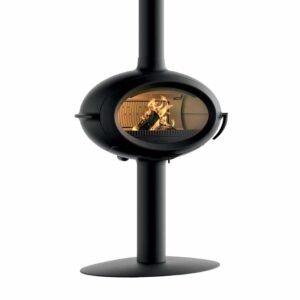 Estufa de leña BRIO sobre pedestal 7KW