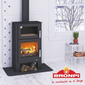 Estufa de leña Bronpi Gijón 11KW con horno
