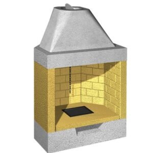 Chimenea abierta de leña mod. GK 80 RF