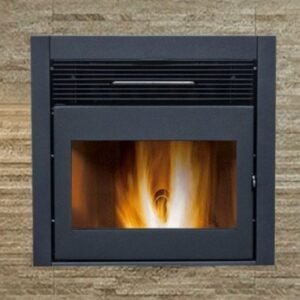 MAXUS Insertable Pellet con Ventilación 12 kW Negro