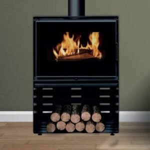 ESTUFA DE LEÑA METLOR X1 BOX 7.8 KW SIN TURBINAS