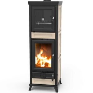 Estufa de leña con horno Anna Evo Maiolica 15KW