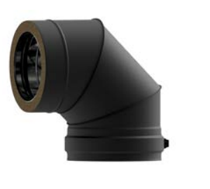 Codo a 90º  Exoblack doble pared