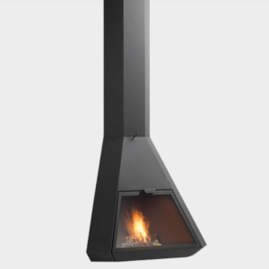 Chimenea de leña, gas o bioetanol Arión frontal