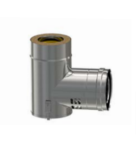 Te a 90º con entrada de aire Exopellet Inox