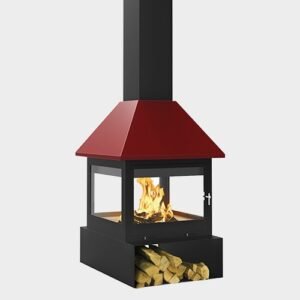 Chimenea de leña, gas o bioetanol Sandra