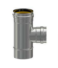 Te a 90º con injerto 80mm Exopellet Inox