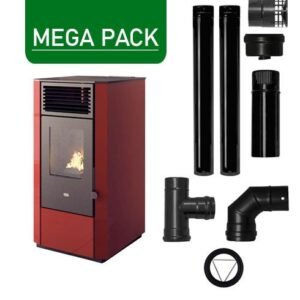 Pack Estufa de pellets 9,5KW + Kit básico instalación