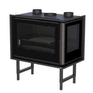 Insertable de leña Bronpi Paris 70 E Vision con turbina y cristal