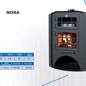ESTUFA DE LEÑA CON HORNO NORA. -HNOS GOMEZ