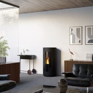 ESTUFA DE PELLET TONDA 11-9 KW. EVA CALOR
